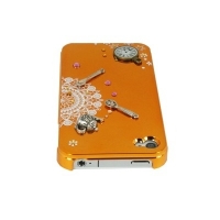 iPhone4・4S専用ケース　橙　ティータイム