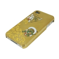 iPhone4・4S専用ケース　金　風神雷神