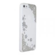 iPhone5専用ケース　白5　ケルト&雪