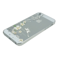 iPhone5専用ケース　クリア5　天使とプルメリア