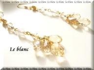 ロングドロップドピアス(gold shadow)