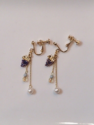 ぶどうイヤリング*ピアス